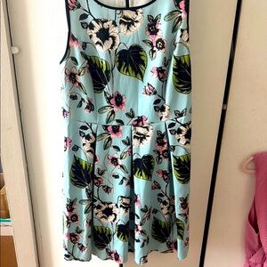 Tropical Floral Sleeveless Dress